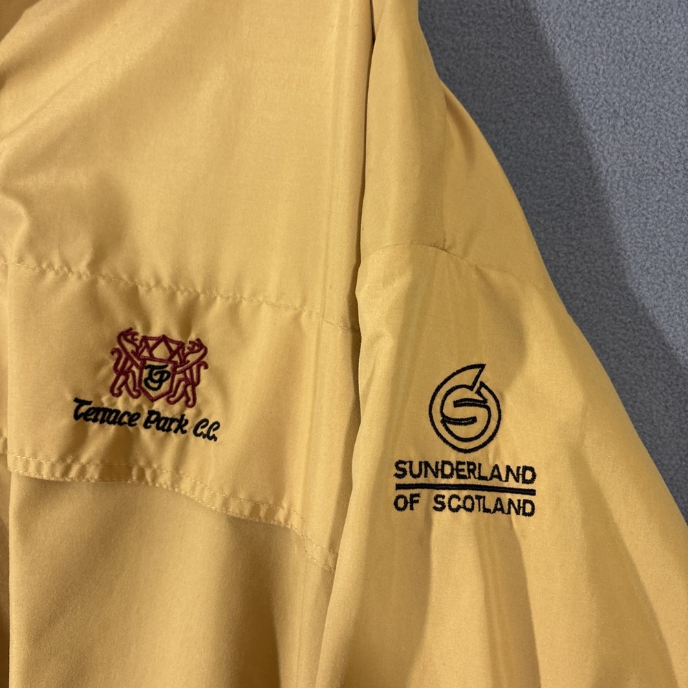 Sunderland of Scotland Vintage Jacket Mens XL Yellow Black OH Country Club Logo - Picture 6 of 9